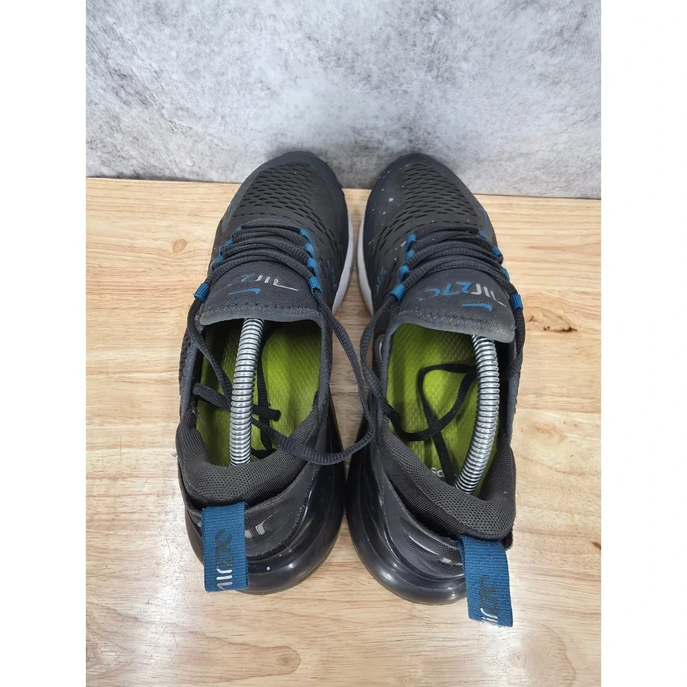 Nike Air Max 270 Running Shoes Mens 10 Anthracite Industrial Blue Sneakers *
